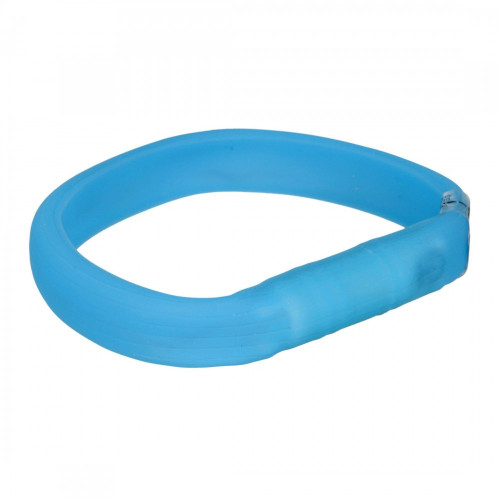 Ошейник Trixie Flash Light Ring USB для собак с подсветкой силиконовый синий широкий размер M-L 50 cм/18 мм