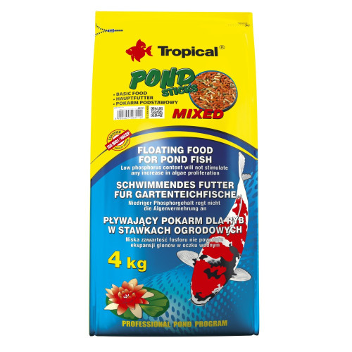 Корм Tropical Pond Sticks Mixed для рыб пруда хлопья 4 кг/ 50 л