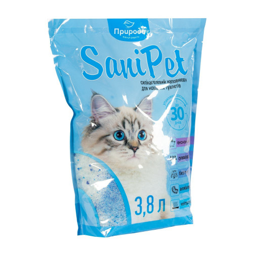 Наполнитель Sani Pet для кошачего туалета силикагелевый 3,8 л