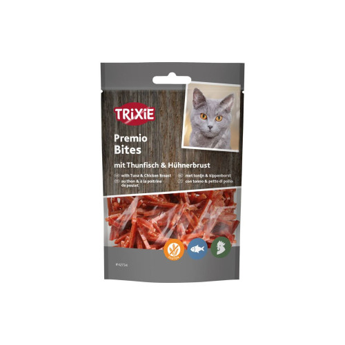 Лакомство Trixie Premio Tuna Bites для кошек кусочки с тунцем и курицей 50 г
