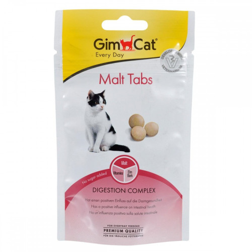 Витамины GimCat Every Day Malt Tabs для котов таблетки для выведения шерсти 40 г