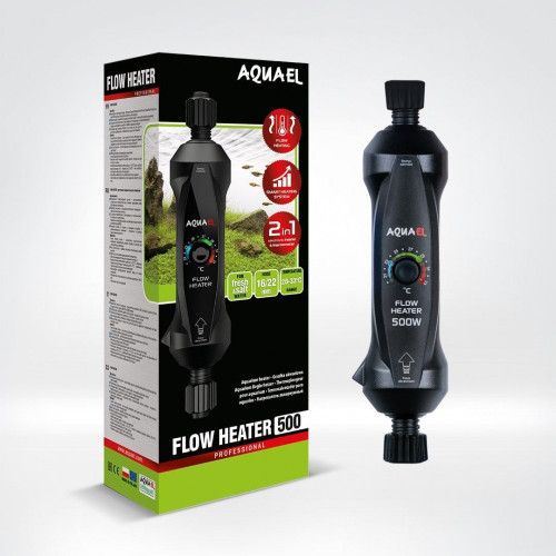 Обогреватель Aquael для аквариума Flow Heater проточный с системой регулирования One Touch 500 Вт