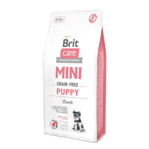 Корм сухой Brit Care Grain Free Mini Puppy Lamb для щенков и молодых собак миниатюрных пород с ягненком 7 кг