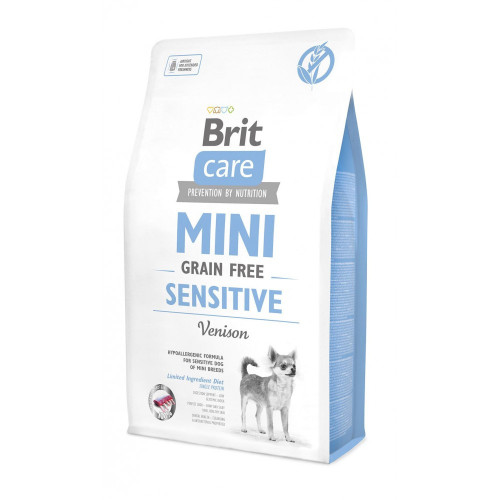 Корм сухой Brit Care Grain Free Mini Sensitive для собак миниатюрных пород с чувствительным пищеварением с олениной 2 кг