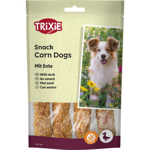 Лакомства Trixie Corn Dogs with Duck для собак с уткой и сыромятной кожей 100 г
