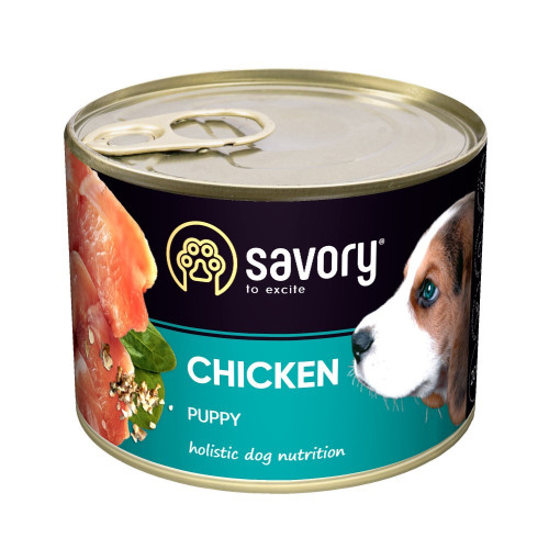 Корм вологий Savory Dog All breeds Puppy Chicken паштет для цуценят усіх порід з куркою 200 г