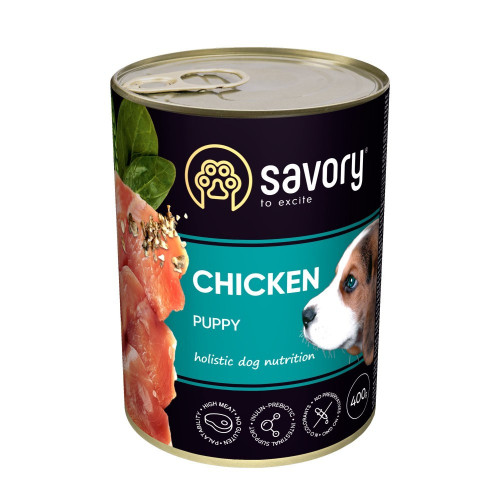Корм влажный Savory Dog All breeds Puppy Chicken паштет для щенков всех пород с курицей 100 г
