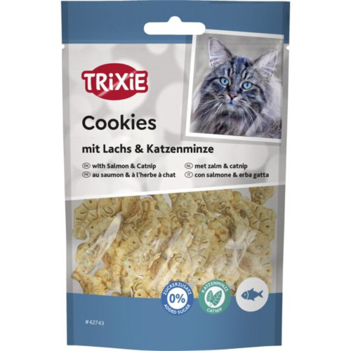 Лакомства Trixie Cookies with Salmon & Catnip для кошек печенье с лососем и кошачьей мятой 50 г