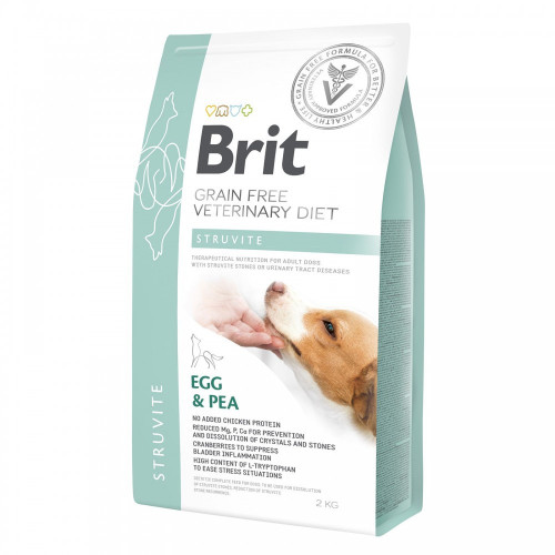 Корм сухой Brit Grain Free VetDiet Dog Struvite для собак с мочекаменной болезнью с яйцом индейкой горохом гречкой 2 кг