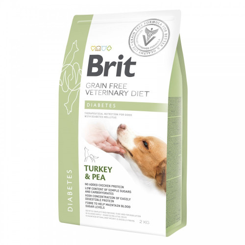 Корм сухой Brit Grain Free VetDiet Dog Diabetes для собак с сахарным диабетом с индейкой и горохом 2 кг