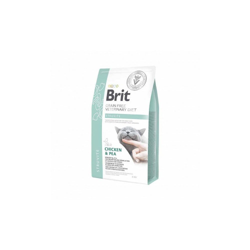 Корм сухой Brit Grain Free VetDiet Cat Struvite для котов с мочекаменной болезнью с курицей и горохом 2 кг