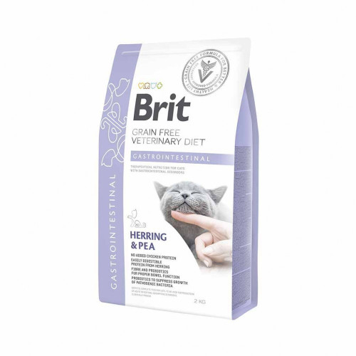 Корм сухий Brit Grain Free VetDiet Cat Gastrointestinal для котів при порушенні травлення з оселедцем лососем яйцем...