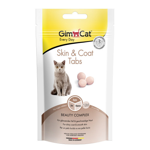 Витамины GimCat Every Day Skin and Coat таблетки для котов для улучшения состояния шерсти 40 г