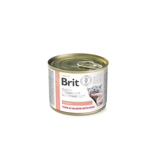 Вологий корм Brit Grain Free Veterinary Diets Renal для дорослих котів з хронічною нирковою недостатністю з тунцем...
