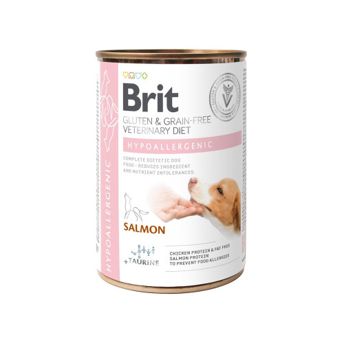 Вологий корм Brit Grain Free Veterinary Diets Hypoallergenic для собак із харчовою алергією або непереносимістю з...