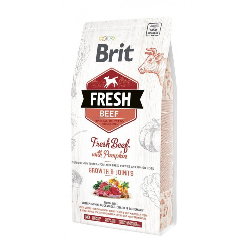 Корм сухой Brit Fresh Beef/Pumpkin Puppy Large для щенят и молодых собак крупных пород с говядиной и тыквой 2,5 кг