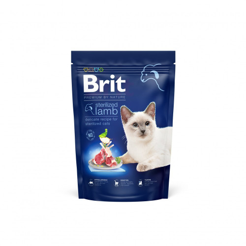 Корм сухой Brit Premium by Nature Cat Sterilized Lamb для стерилизованных кошек с ягненком 800 г