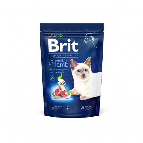 Корм сухой Brit Premium by Nature CatSterilized Lamb для стерилизованных кошек с ягненком 1,5 кг