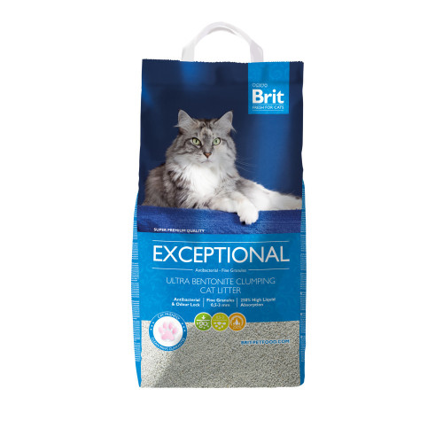 Наполнитель Brit Fresh Exceptional Ultra Bentonite для кошачьего туалета бентонитовый 10 кг