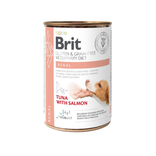 Вологий корм Brit Grain Free Veterinary Diets Renal для дорослих собак з хронічною нирковою недостатністю з тунцем...