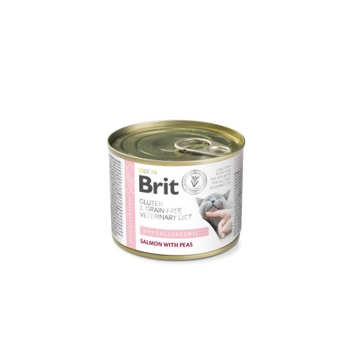 Вологий корм Brit Grain Free Veterinary Diets Hypoallergenic для котів із харчовою алергією або непереносимістю з...