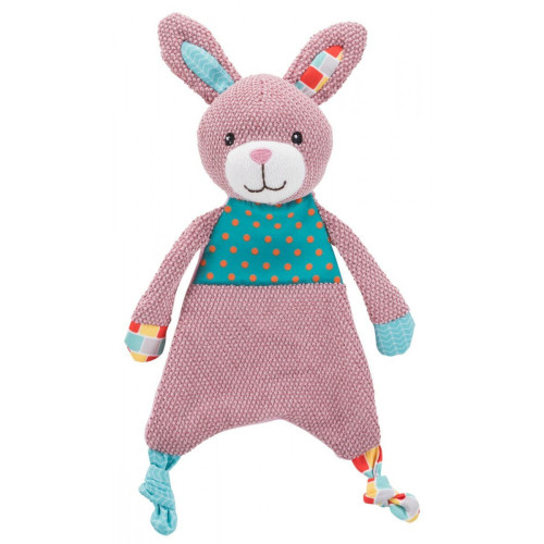 Игрушка Trixie Junior для щенков Кролик со звуком и шелестом фольги текстиль/плюш 28 см
