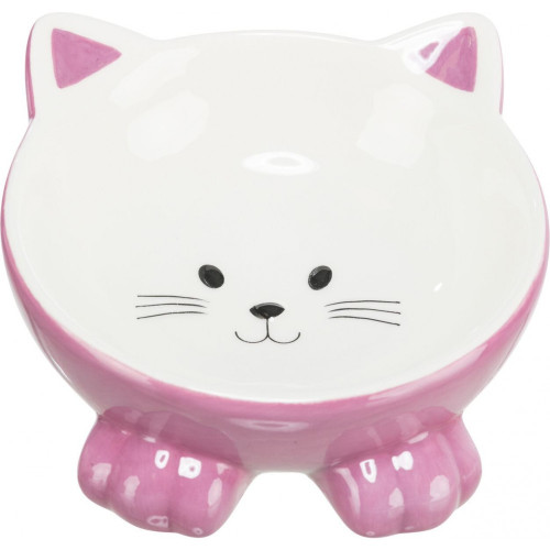 Миска Trixie для кошек Котик керамическая 150 мл d-14 см