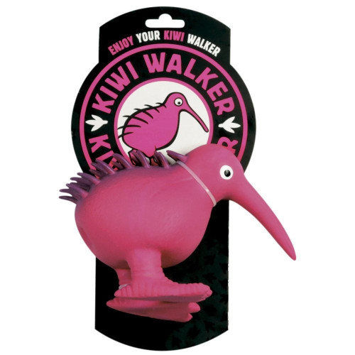 Игрушка Kiwi Walker для собак Птица Киви розовая 8,5 см