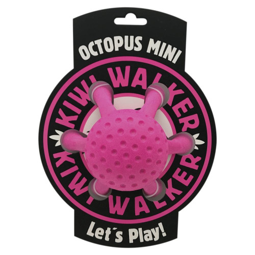 Игрушка Kiwi Walker для собак Осьминог розовый 12 см