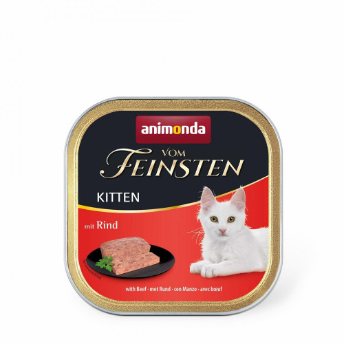 Корм влажный Vom Feinsten Kitten with Beef для котят с говядиной 100 г