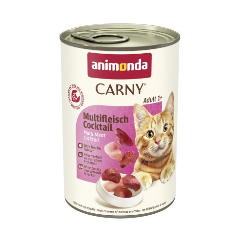 Корм влажный Carny Adult Multi Meat Cocktail для взрослых котов мультимясной коктейль 400 г