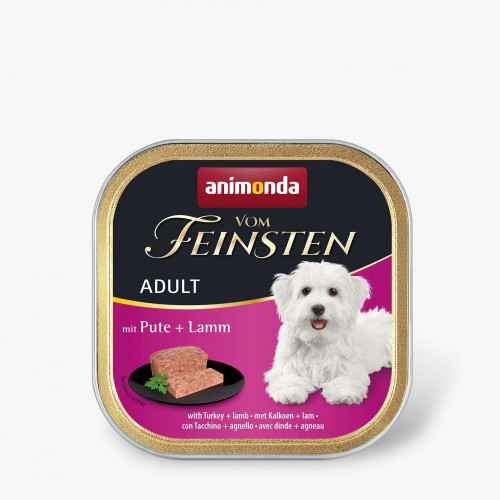 Корм влажный Vom Feinsten Adult with Turkey Lamb для взрослых собак с индейкой и ягненком 150 г