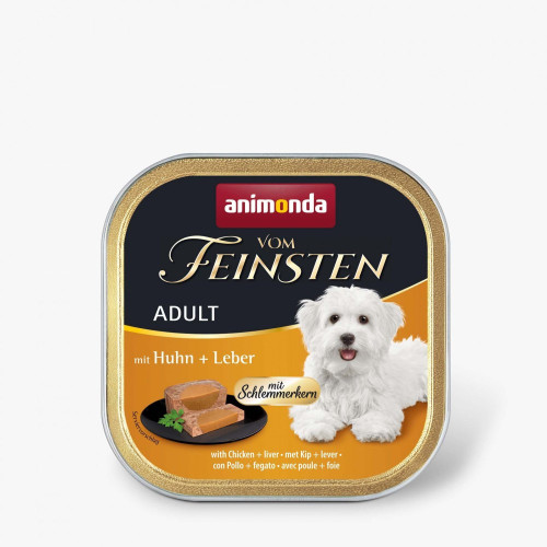 Корм влажный Vom Feinsten Adult with Chicken liver для взрослых собак с курицей и печенью 150 г