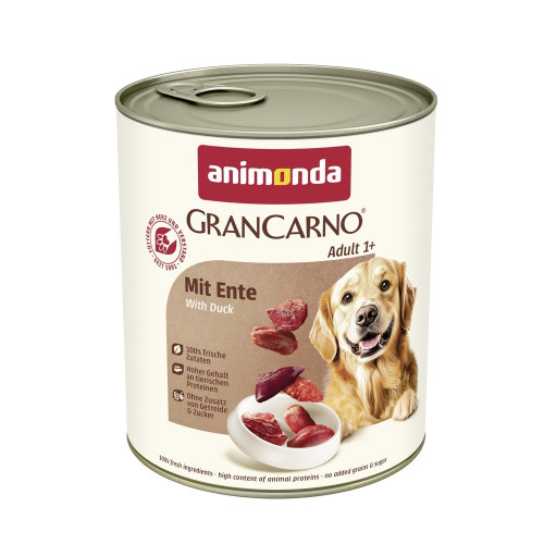 Корм влажный GranCarno Adult with Duck для взрослых собак с уткой 800 г