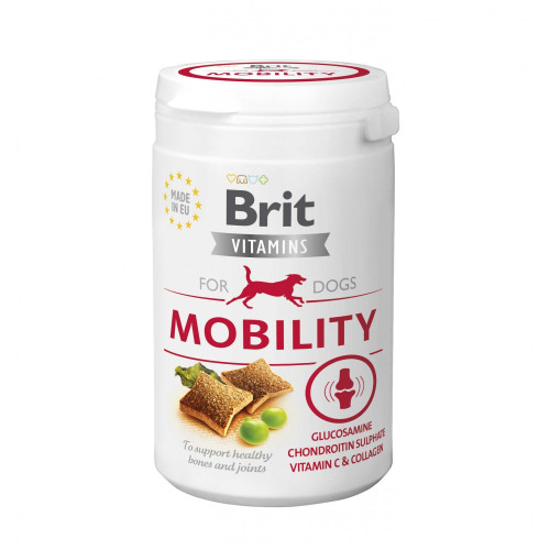 Витамины Brit Vitamins Mobility для взрослых собак для поддержания здоровья костей и суставов с лососем 150 г