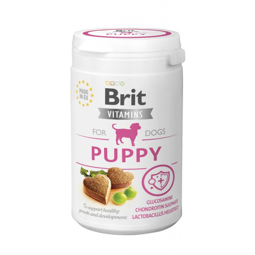 Витамины Brit Vitamins Puppy для щенков для поддержания здорового роста и развития с лососем 150 г