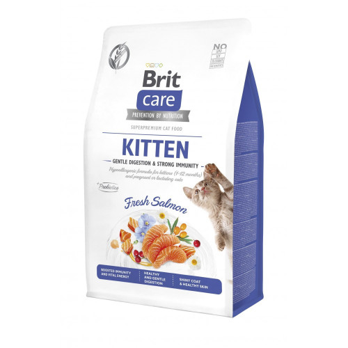 Корм сухий Brit Care Cat Grain Free Kitten Gentle Digestion Strong Immunity для кошенят для міцного імунітету з...