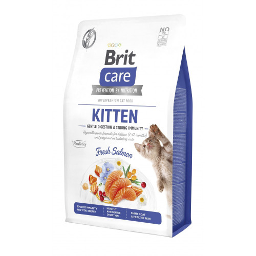 Корм сухий Brit Care Cat Grain Free Kitten Gentle Digestion Strong Immunity для кошенят для міцного імунітету з...