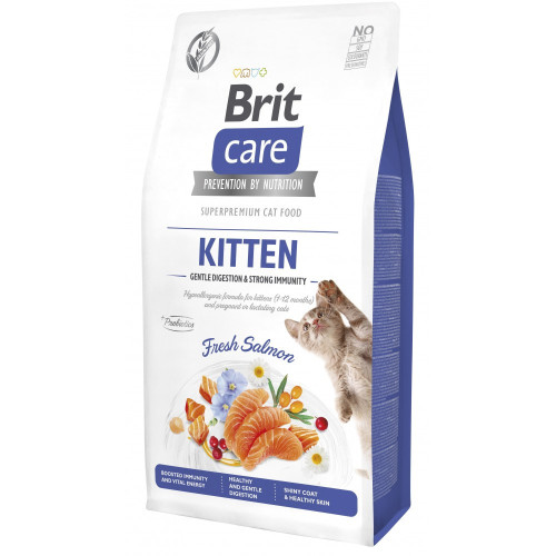 Корм сухий Brit Care Cat Grain Free Kitten Gentle Digestion Strong Immunity для кошенят для міцного імунітету з...