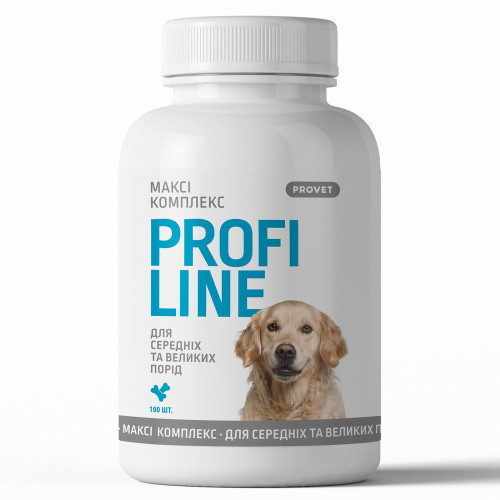 Витамины PROVET Profiline для собак Макси комплекс для средних и крупных пород для опорно-двигательного аппарата 100 таб