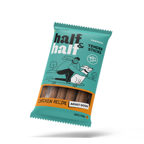 Лакомства HalfHalf мясные палочки для собак, с курицей 100 г