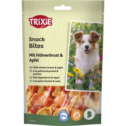 Лакомства Trixie Bites with Chicken Breast & Apple для собак с курицей и яблоком 100 г