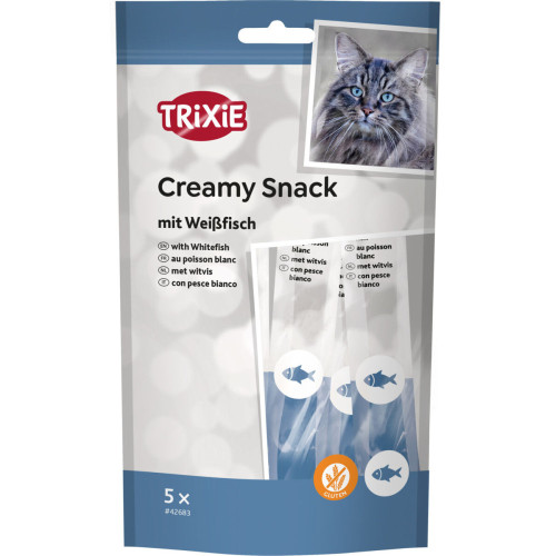 Лакомство Trixie Creamy Snacks для кошек из белой рыбы 5 шт х 14 г