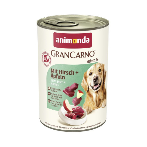 Корм Animonda GranCarno Adult Beef + Deer with Apple консервований д/соб з яловичиною олениною і яблуком 400 г...