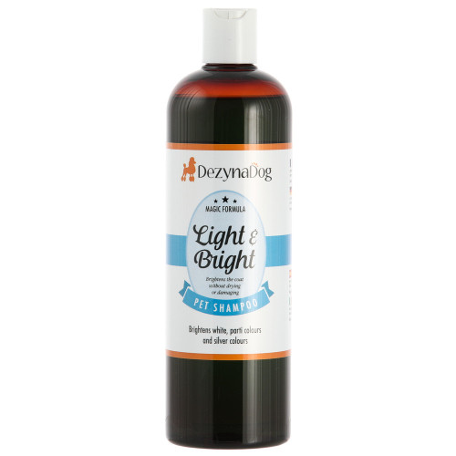 Шампунь Dezynadog Light Bright для посилення кольору білих срібних та кольорових порід собак додає блиск тапосилює...