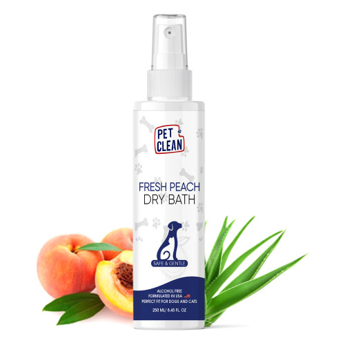 Сухий шампунь Pet Clean DRY BATH-FRESH PEACHдля домашніх тварин з ароматом персику 250мл