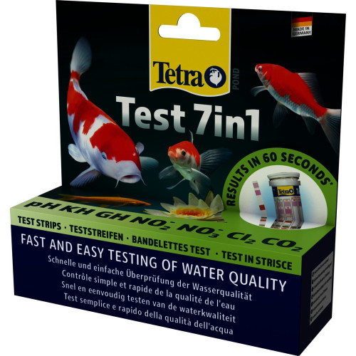 Набір індикаторних тестів Tetra Pond Test 7in1 для ставка для перевірки показників якості води 25 шт