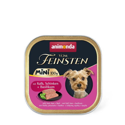 Корм влажный Animonda Vom Feinsten Mini для взрослых собак малых пород с телятиной, ветчиной + базилик 100 г