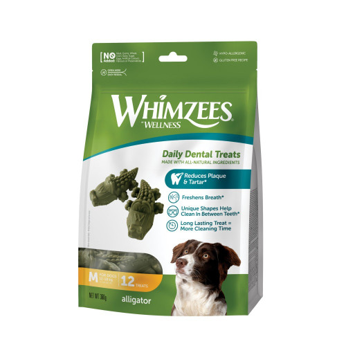 Лакомства Whimzees Alligator д/собак в форме Алигатора M 12 шт
