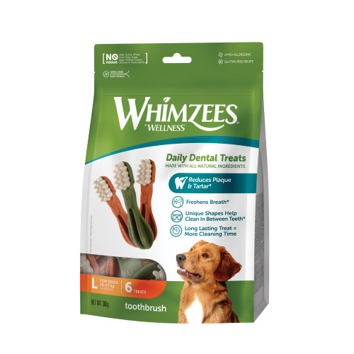 Лакомства Whimzees Toothbrush д/собак в форме зубной щетки L 6 шт